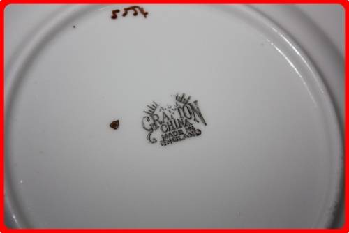 SQUARE  ART DECO SANDWICH PLATE GRAFTON CHINA MADE IN ENGLAND