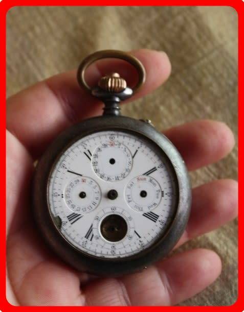 OLD POCKET WATCH WITH SPARE PARTS ACIER GARANTI (SPARES)