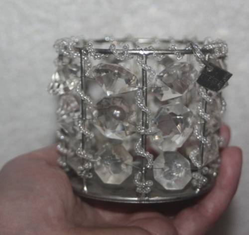 THREE SPARKLE TEA LIGHT CANDLE HOLDERS