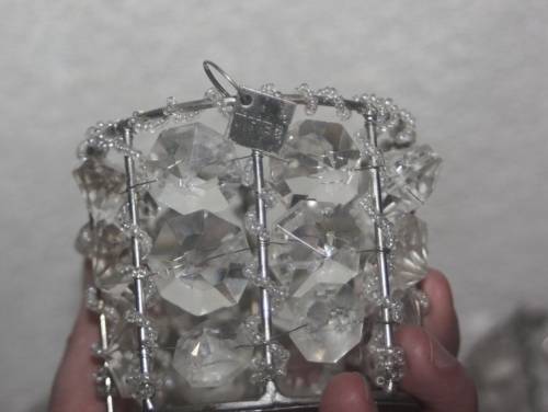 THREE SPARKLE TEA LIGHT CANDLE HOLDERS
