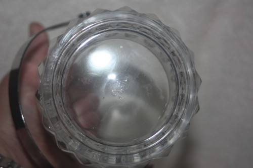 LOVELY  GLASS CRISTAL d,ARQUCS  ICE BUCKET  FREE TONGS MAKERS STAMP UNDERNEATH