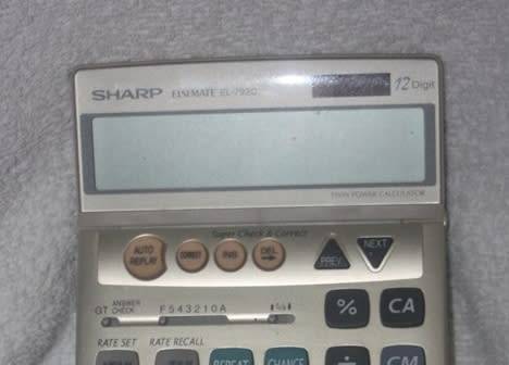 SHARP ELSI MATE EL-792 C TWIN POWER CALCULATOR 12 DIGIT