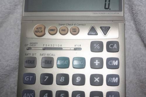 SHARP ELSI MATE EL-792 C TWIN POWER CALCULATOR 12 DIGIT