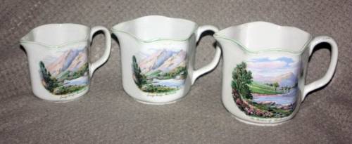 TRIO WORDSWORTHS LAKE COUNTRY JUGS GRANGE BRIDGE BORROWDALE BY NELSON WARE ENGLAND