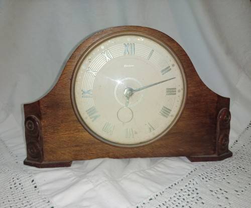 Canham 8 day mantel clock dome glass. Not working