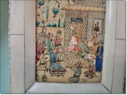 UNUSUAL FRAMED INDIAN SCENE TAKE A LOOK