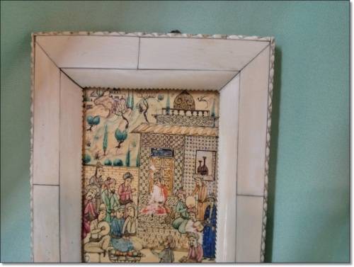 UNUSUAL FRAMED INDIAN SCENE TAKE A LOOK