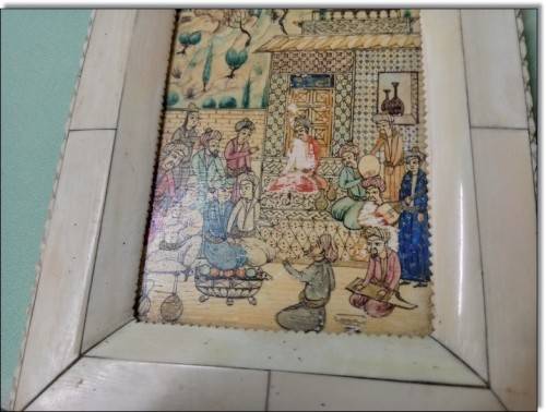 UNUSUAL FRAMED INDIAN SCENE TAKE A LOOK