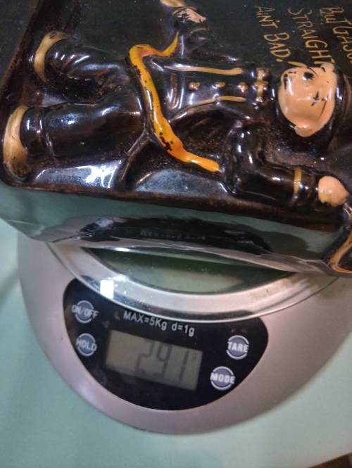 Royal avon PETROL ATTENDANT DECANTER WITH HUMEROUS SAYING  NO CORK