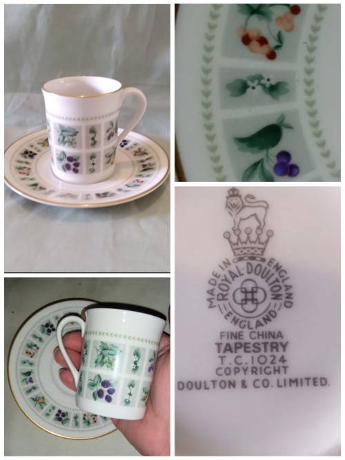 Royal Doulton Tapestry pattern cup and saucer