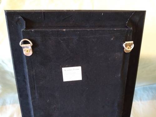 Beautifully framed trio of forget-me-not porcelain pin plates