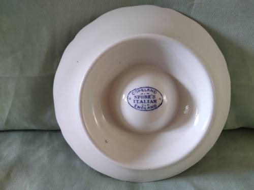 Pair of Copeland spodes Italian England egg cups blue and white(D)