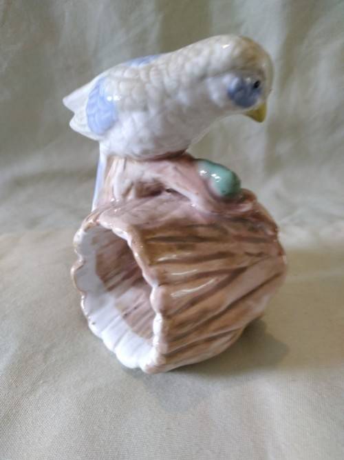 Hiding from Mum porcelain bird figurine too sweet