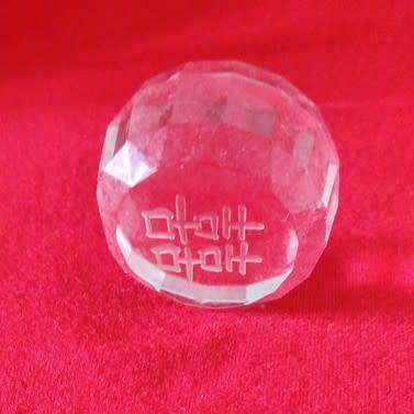Crystal glass wax seal with oriental signature