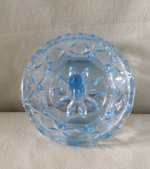 Ring dish blue glass