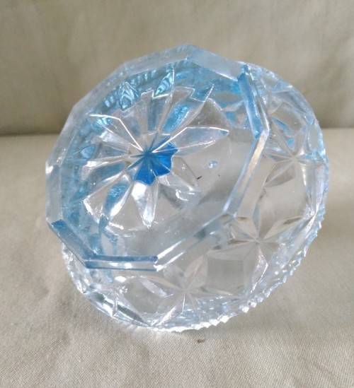 Ring dish blue glass
