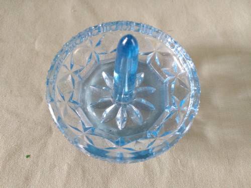 Ring dish blue glass