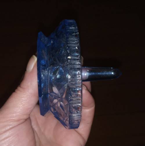 Ring dish blue glass