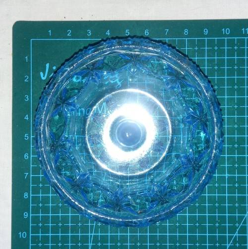 Ring dish blue glass