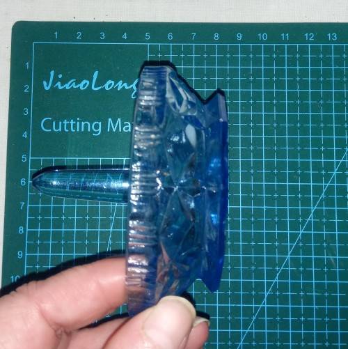 Ring dish blue glass