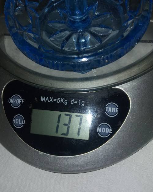 Ring dish blue glass