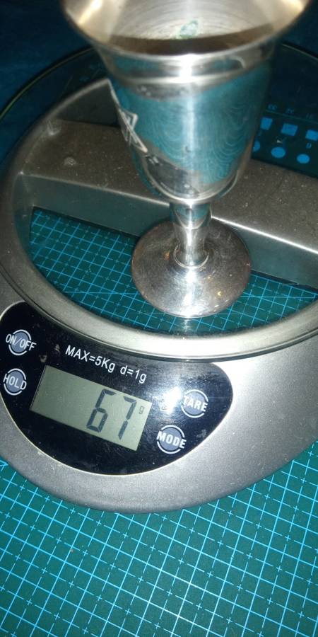 Small Star of David metal goblet