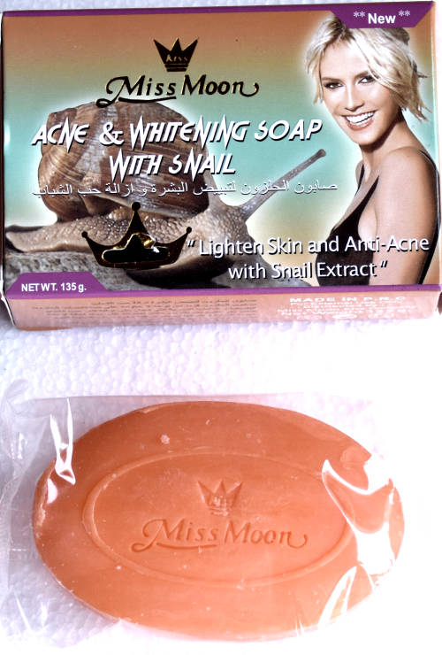 Acne blocking  whitening soap 135g With snail concentrated extract, Vitamin E, Glycerin
