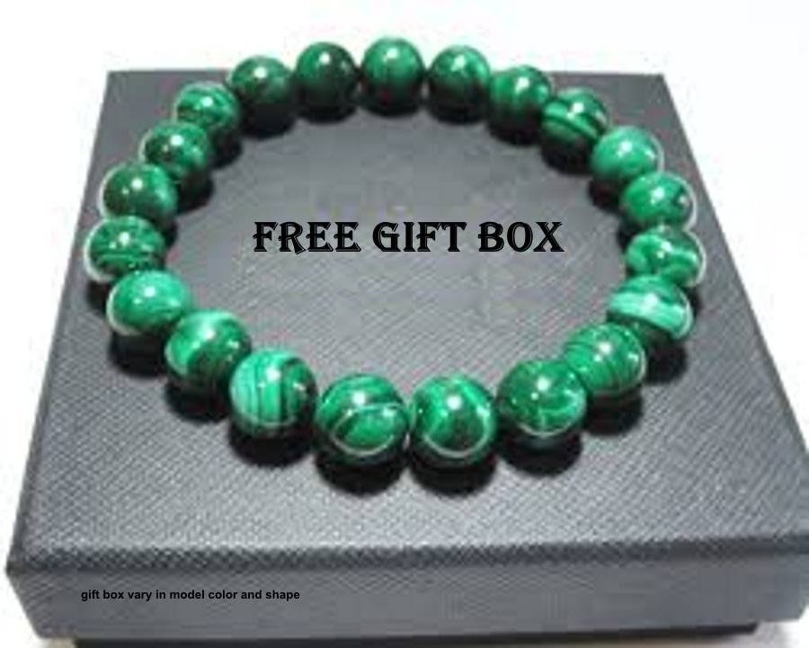 10 mm beads. Malachite bracelet 100% genuine.18 cm High polished. Attract abundance.Crystal stone.