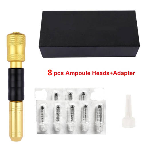 Hyaluron dermal pen/gun no needle face skin filler 0.3ml+8 joint+hyaluronic acid 10 vials anti-aging