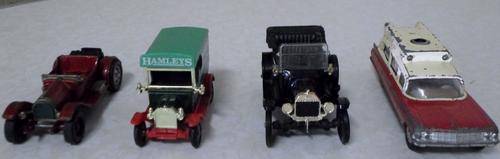 VINTAGE CORGI & LENNESY CAST IRON CARS IN GOOD CONDITION SELLING AS A SET
