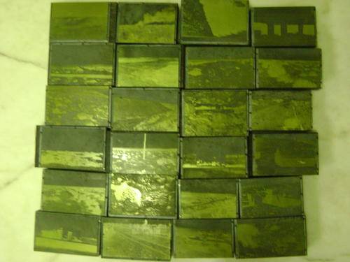 OLD PRINTING PLATES (METAL ON WOOD) OF OLD PHOTOS - (NO 3)