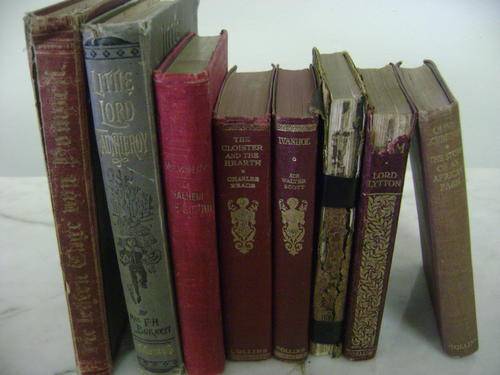 8 OLD BOOKS DATED FROM 1897 ONWARDS, INCL. LES MALHEURS DE SOPHIE (FRENCH BOOK) DATED 1897!!!