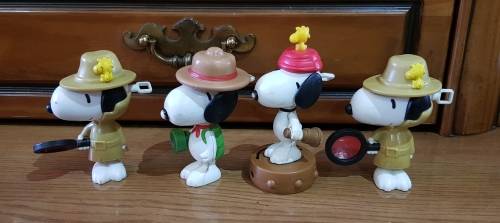 4 x McDonald`s Snoopy toys - sold together as one lot