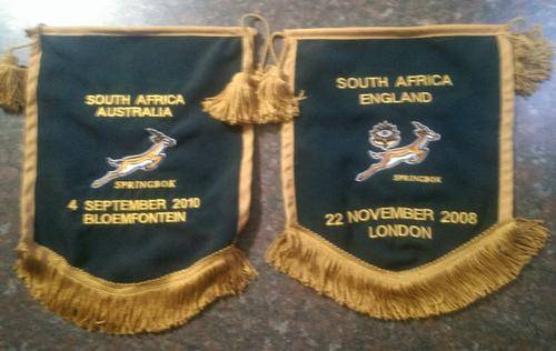 Springbok player issued pennants