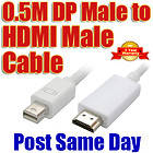 High Quality 1 x Meter Mini Display Port DP Male to HDMI Male for Apple Mac: Brand New (Sealed)