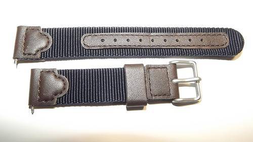 WATCH STRAP LEATHER AND CANVAS SPORTS 18MM