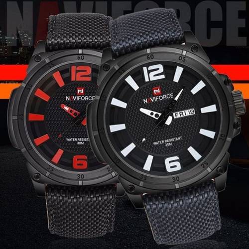 Naviforce 30m waterproof mens sports watch black  with red $$$ 1 week special $$$