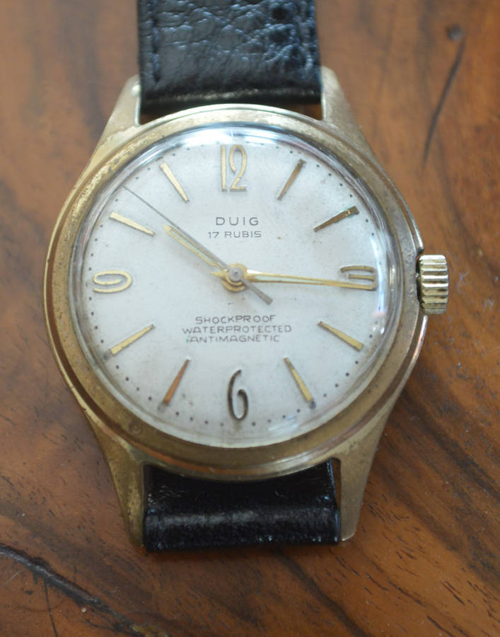 Gents 1950's collectors Swiss Duig Lorsa P62 17 Jewel