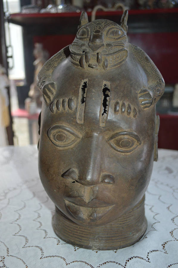 Head benin  Bronze - Oba - Beni / Edo - Nigeria