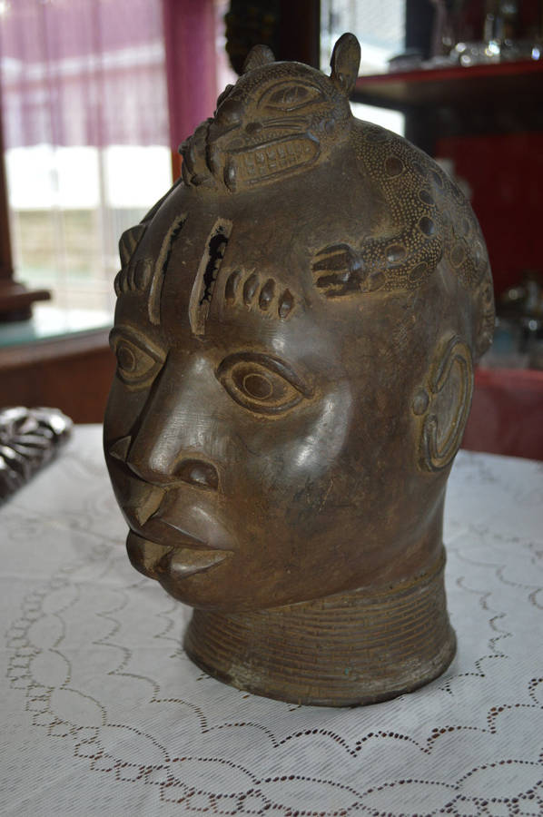 Head benin  Bronze - Oba - Beni / Edo - Nigeria