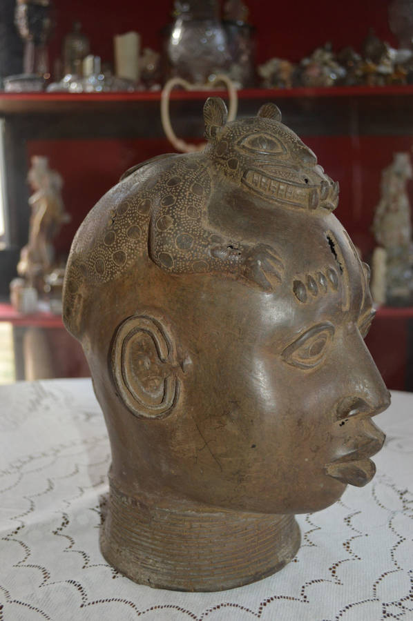 Head benin  Bronze - Oba - Beni / Edo - Nigeria