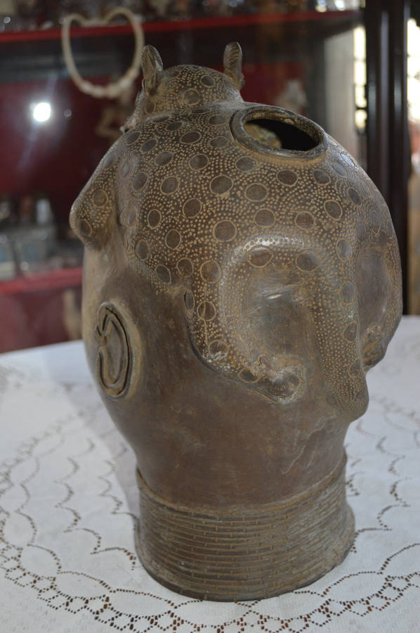 Head benin  Bronze - Oba - Beni / Edo - Nigeria
