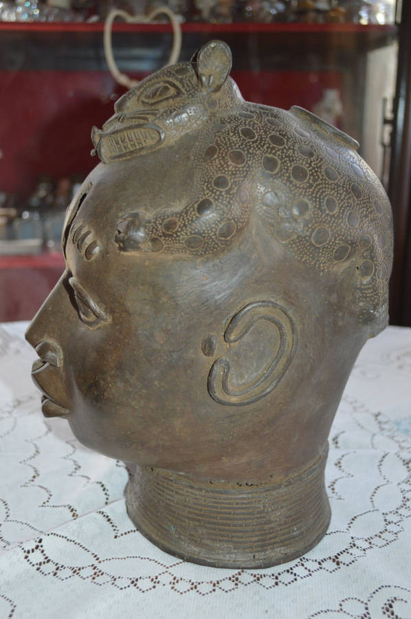 Head benin  Bronze - Oba - Beni / Edo - Nigeria
