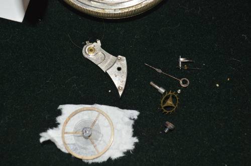 Waltham signed pocket watch with parts for repairs
