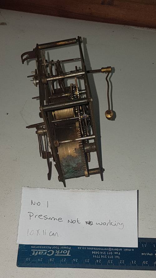 clock movement for spares or repairs 10x11cmNo 1