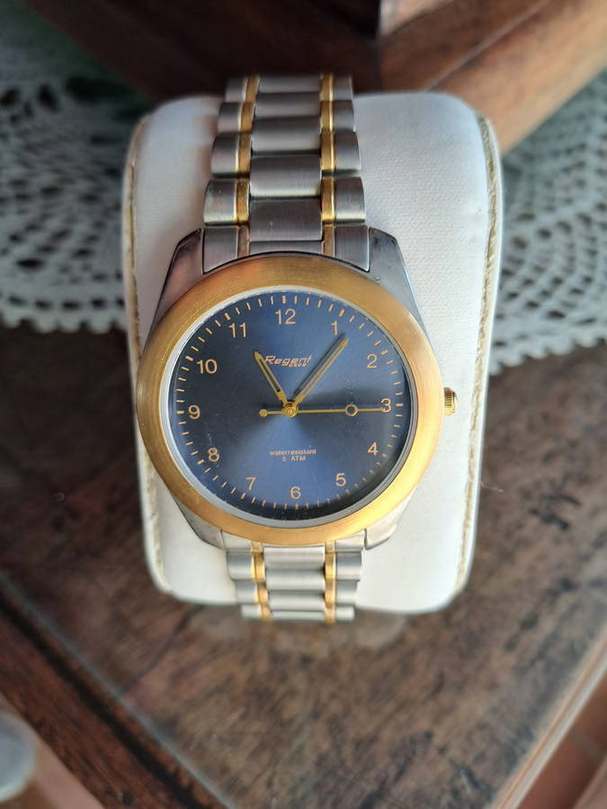 men's 2 tone regent dress watch nos