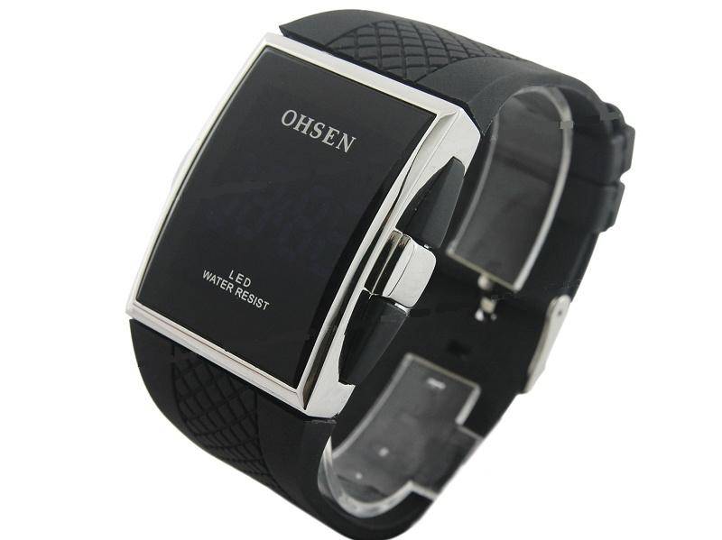 MENS DIGITAL BLACK OHSEN WATCH