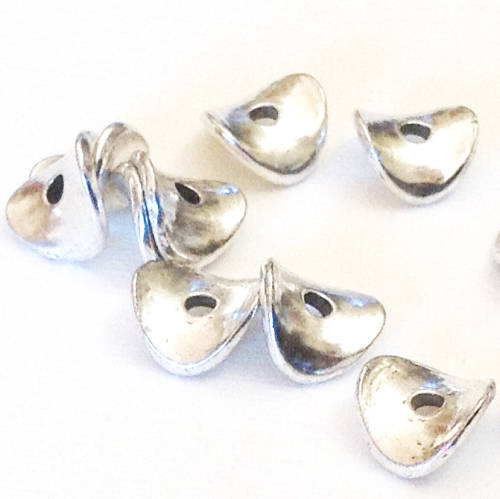 Alloy Spacer bead, twisted washer, 10 x 10 x 3.8mm, sold per 10