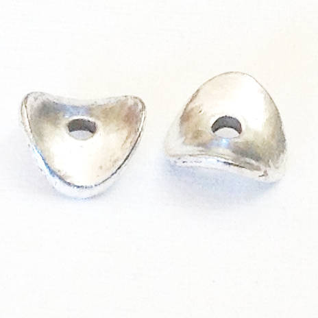 Alloy Spacer bead, twisted washer, 10 x 10 x 3.8mm, sold per 10