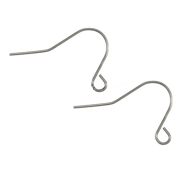 20 pairs * Stainless Steel Hook Earwire, original color, 15 x 17 x 0.6mm thick